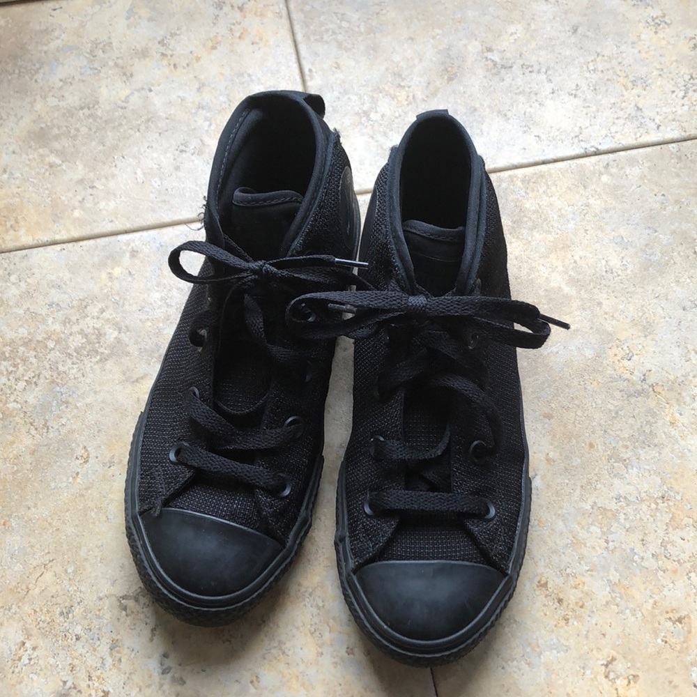 new gender neutral black converse high tops
